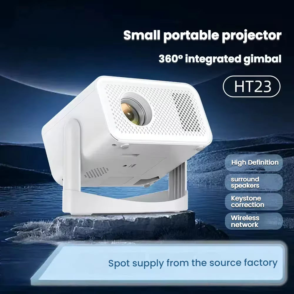 KaiAqua Projector HT23 PLUS 4K Android 11 Dual Wifi6 260ANSI Allwinner H713 BT5.0 1080P 1280*720P Home Cinema Outdoor Projector