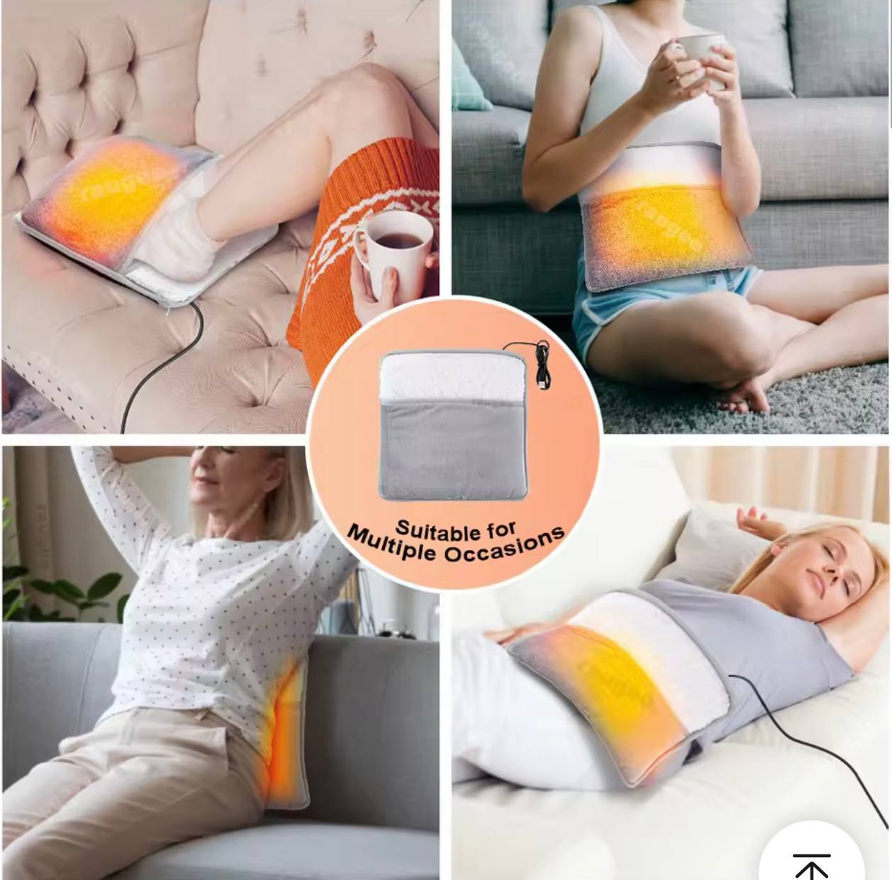 Portable USB Electric Foot Heating Pad Washable Soft Plush
