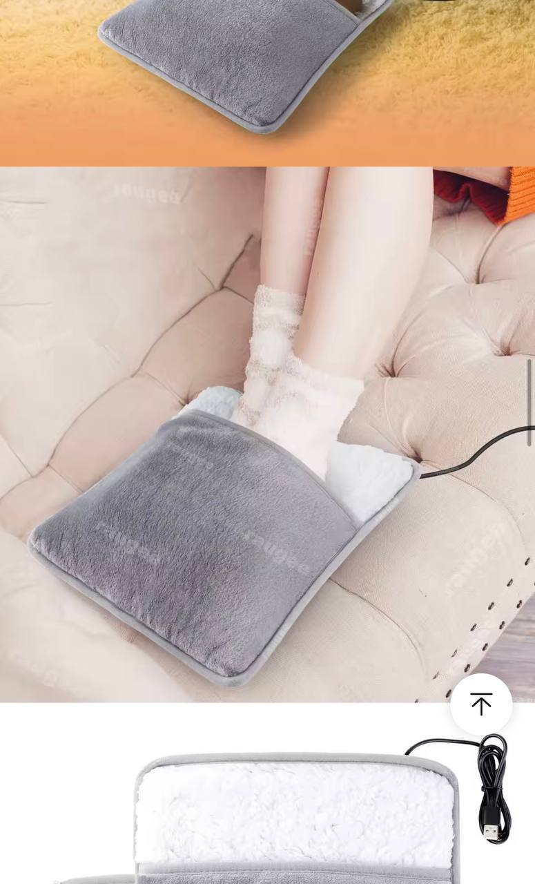 Portable USB Electric Foot Heating Pad Washable Soft Plush